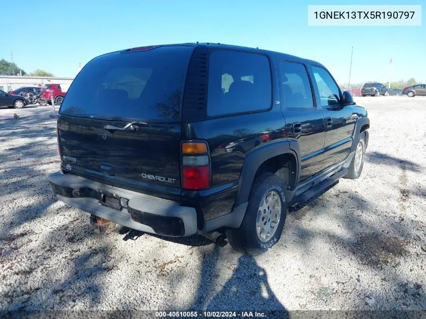 2005 Chevrolet Tahoe Z71 VIN: 1GNEK13TX5R190797 Lot: 40510055