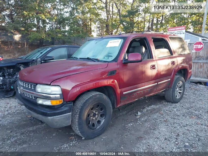 2005 Chevrolet Tahoe Ls VIN: 1GNEK13T35J238929 Lot: 40510601