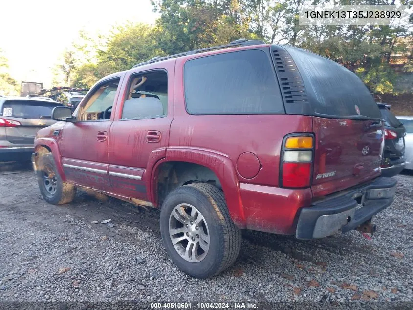 2005 Chevrolet Tahoe Ls VIN: 1GNEK13T35J238929 Lot: 40510601