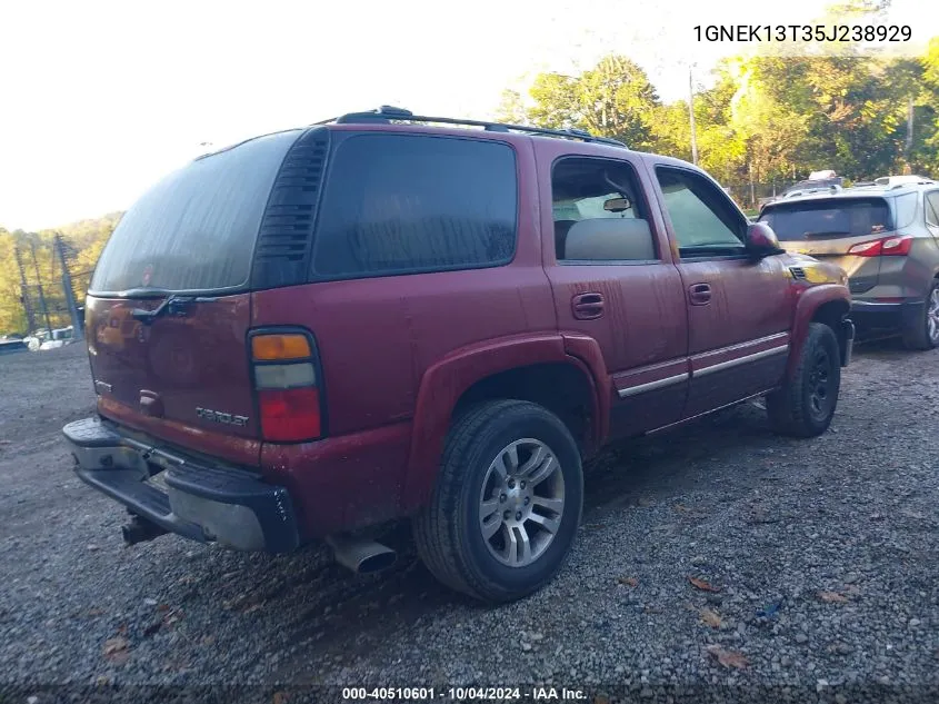 2005 Chevrolet Tahoe Ls VIN: 1GNEK13T35J238929 Lot: 40510601