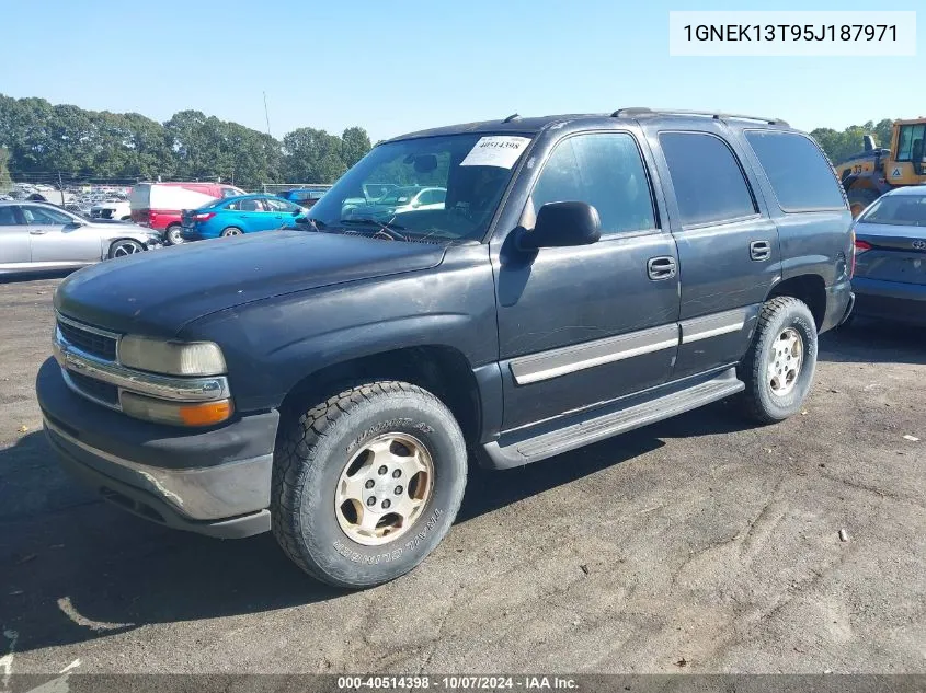 2005 Chevrolet Tahoe Ls VIN: 1GNEK13T95J187971 Lot: 40514398