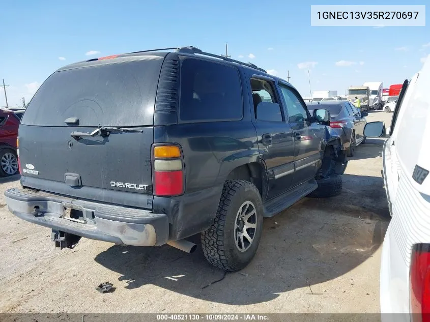 2005 Chevrolet Tahoe C1500 VIN: 1GNEC13V35R270697 Lot: 40521130