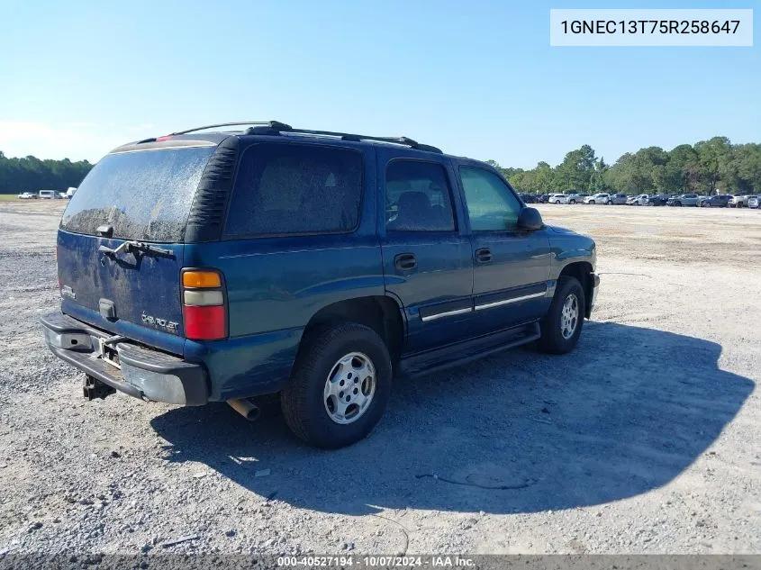 1GNEC13T75R258647 2005 Chevrolet Tahoe Ls