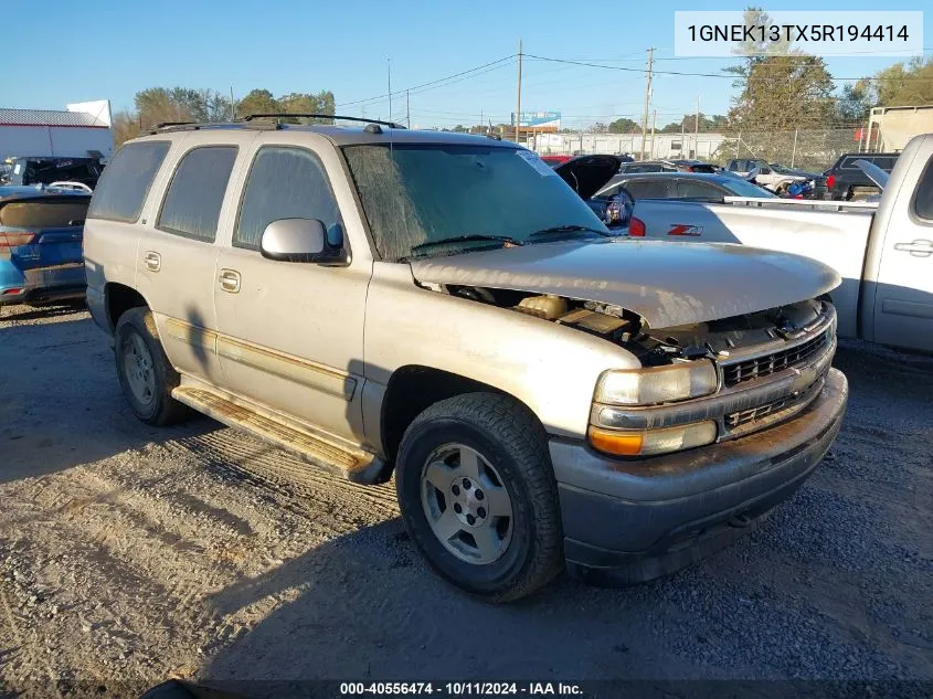 2005 Chevrolet Tahoe Lt VIN: 1GNEK13TX5R194414 Lot: 40556474