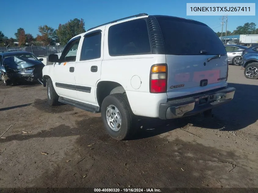 2005 Chevrolet Tahoe Ls VIN: 1GNEK13TX5J267411 Lot: 40590320