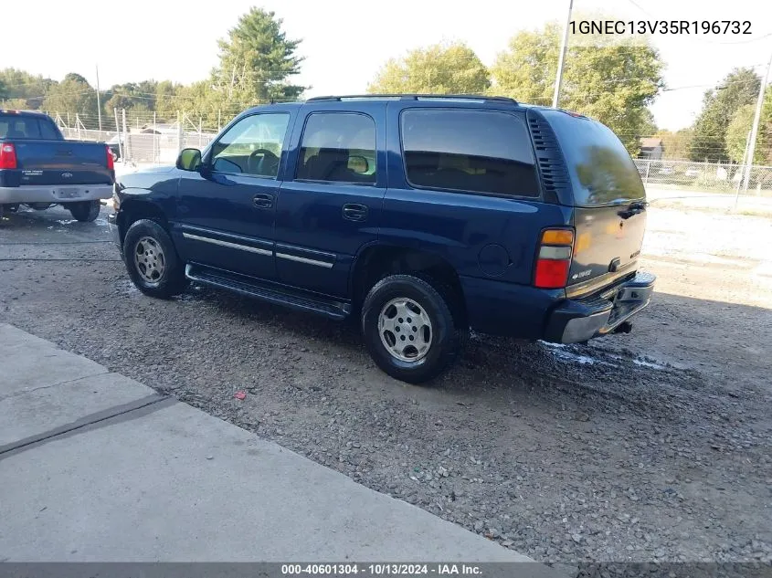 2005 Chevrolet Tahoe Ls VIN: 1GNEC13V35R196732 Lot: 40601304