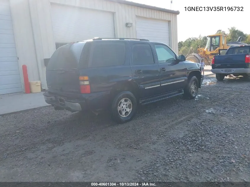 2005 Chevrolet Tahoe Ls VIN: 1GNEC13V35R196732 Lot: 40601304