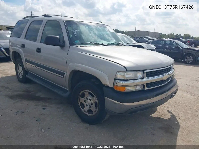 2005 Chevrolet Tahoe Ls VIN: 1GNEC13T75R167426 Lot: 40651044