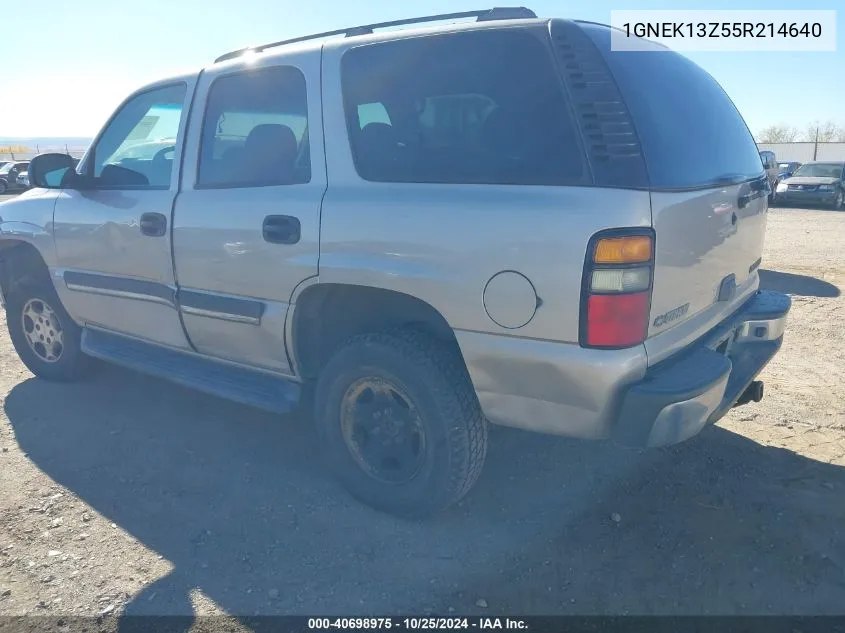 2005 Chevrolet Tahoe Ls VIN: 1GNEK13Z55R214640 Lot: 40698975