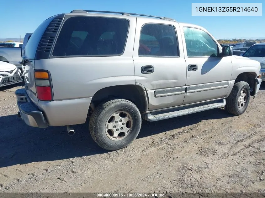 2005 Chevrolet Tahoe Ls VIN: 1GNEK13Z55R214640 Lot: 40698975