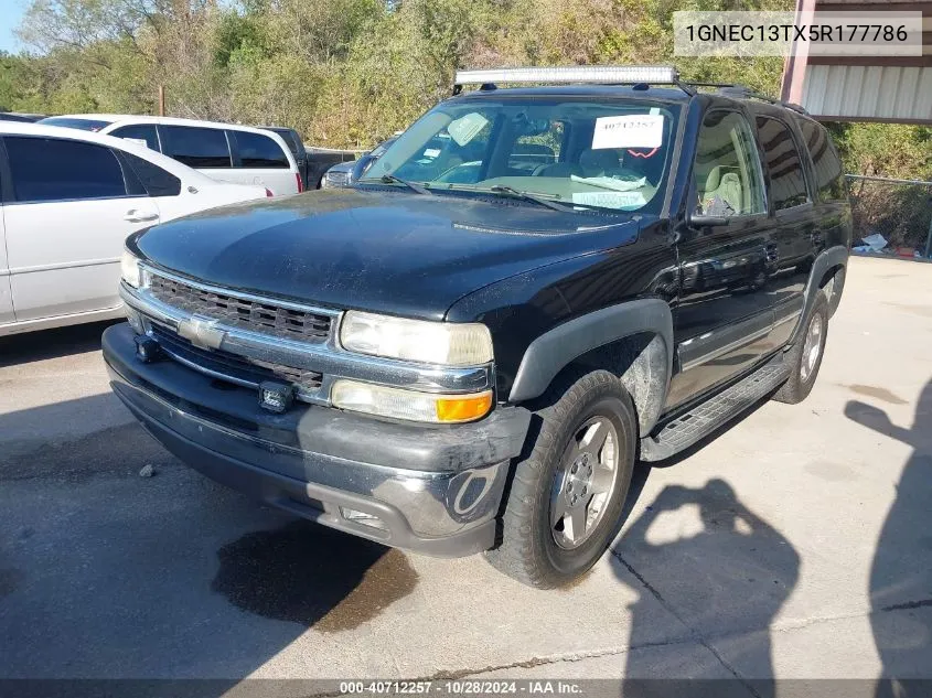 2005 Chevrolet Tahoe Lt VIN: 1GNEC13TX5R177786 Lot: 40712257