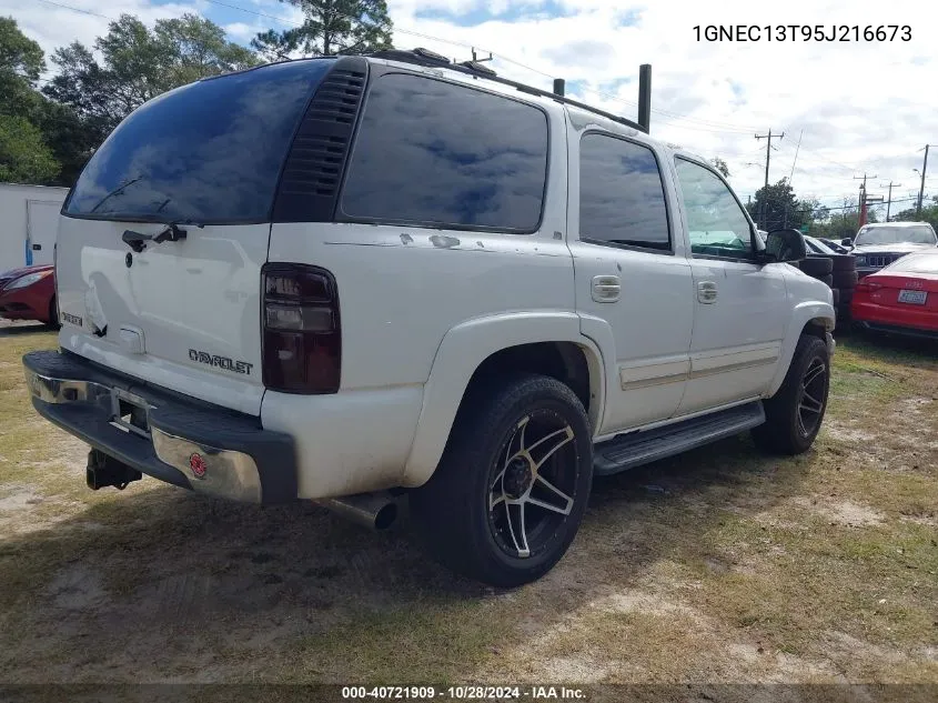 2005 Chevrolet Tahoe Lt VIN: 1GNEC13T95J216673 Lot: 40721909