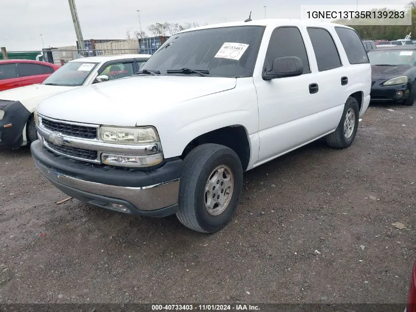 2005 Chevrolet Tahoe Ls VIN: 1GNEC13T35R139283 Lot: 40733403