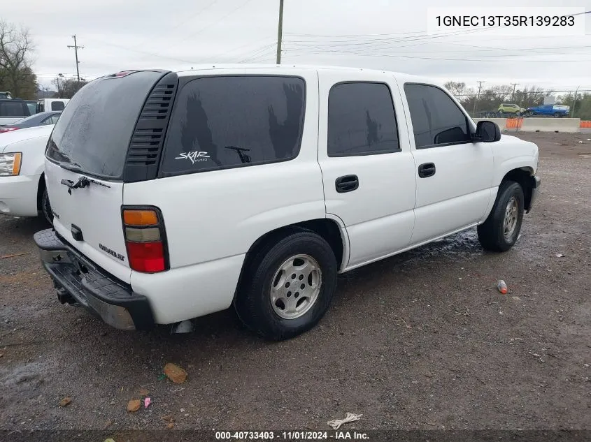 2005 Chevrolet Tahoe Ls VIN: 1GNEC13T35R139283 Lot: 40733403