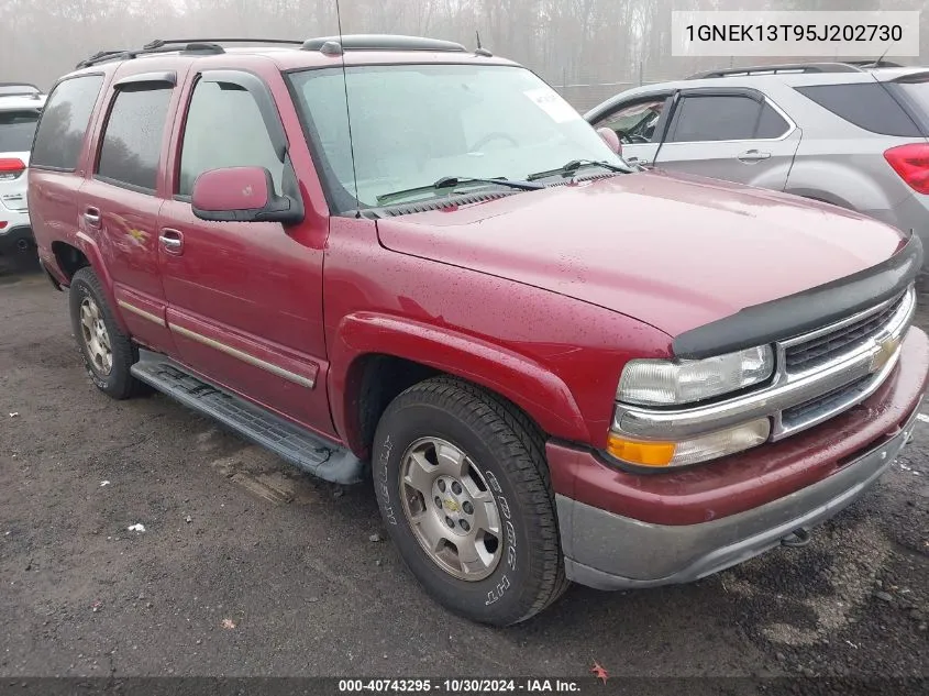 2005 Chevrolet Tahoe Lt VIN: 1GNEK13T95J202730 Lot: 40743295