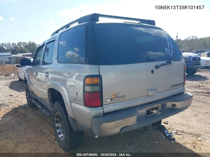 2005 Chevrolet Tahoe Z71 VIN: 1GNEK13T35R101457 Lot: 40745850