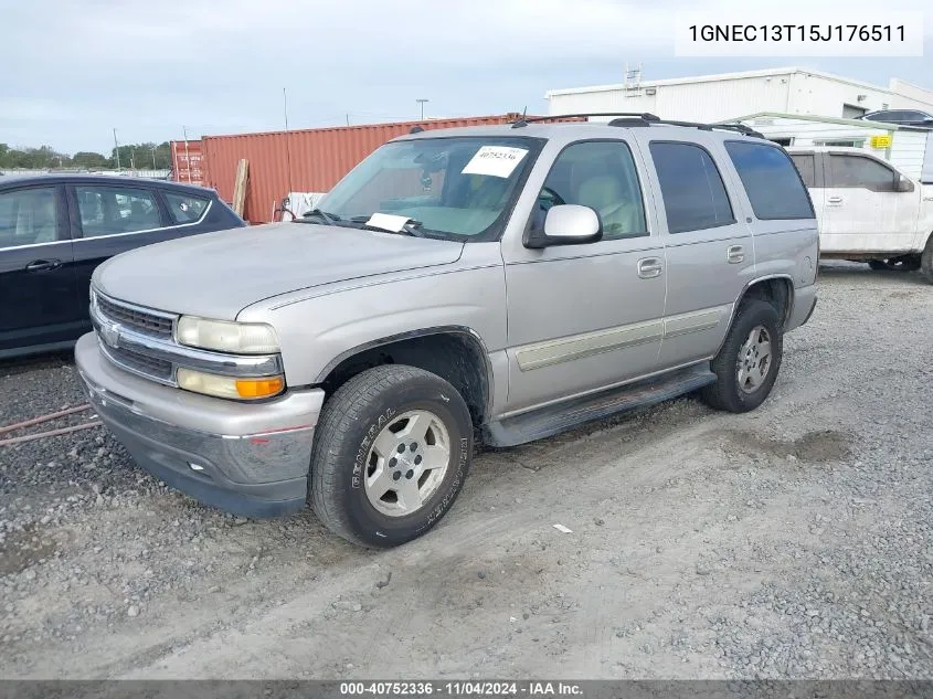 2005 Chevrolet Tahoe Lt VIN: 1GNEC13T15J176511 Lot: 40752336