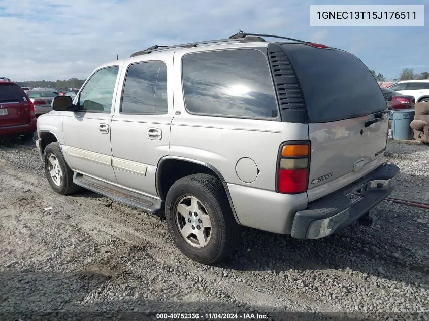 2005 Chevrolet Tahoe Lt VIN: 1GNEC13T15J176511 Lot: 40752336