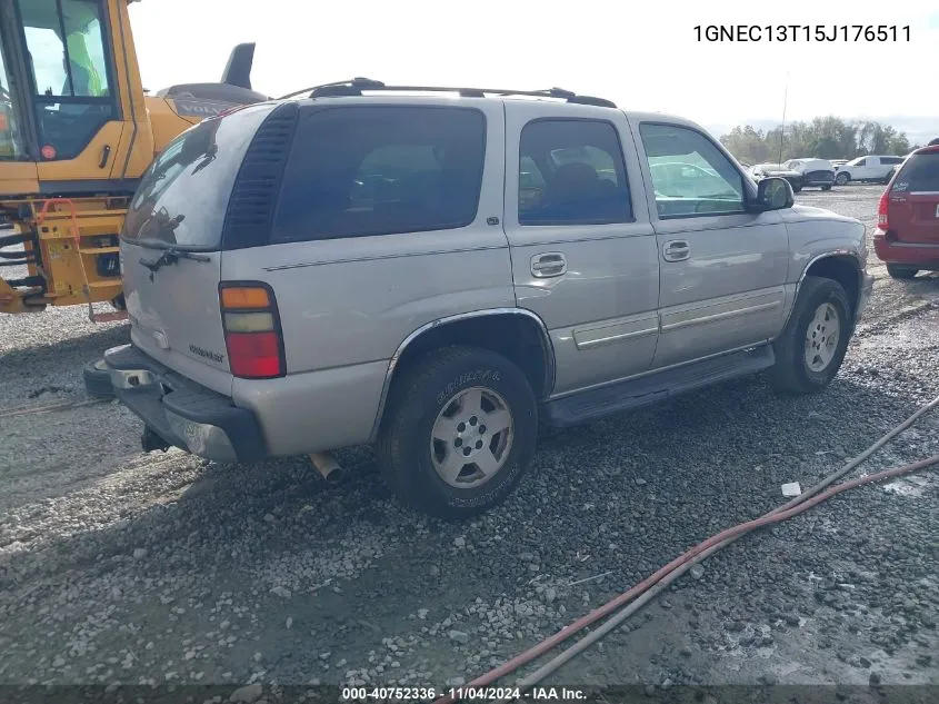 2005 Chevrolet Tahoe Lt VIN: 1GNEC13T15J176511 Lot: 40752336