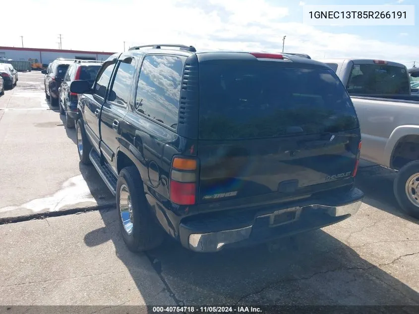 2005 Chevrolet Tahoe Ls VIN: 1GNEC13T85R266191 Lot: 40754718