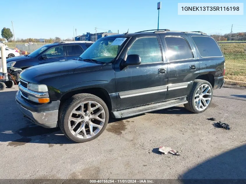 2005 Chevrolet Tahoe Lt VIN: 1GNEK13T35R116198 Lot: 40755254