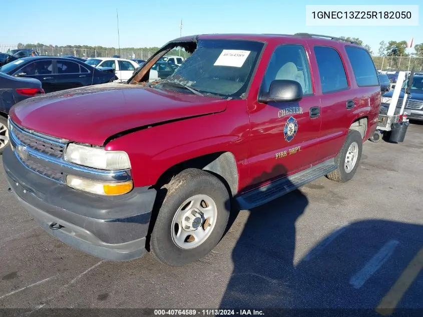 2005 Chevrolet Tahoe Ls VIN: 1GNEC13Z25R182050 Lot: 40764589