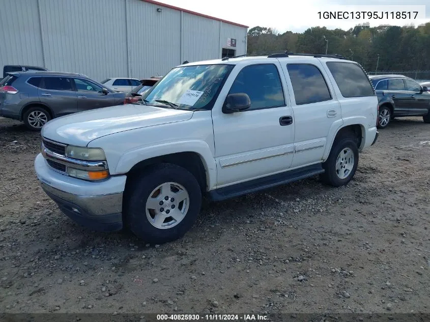 2005 Chevrolet Tahoe Lt VIN: 1GNEC13T95J118517 Lot: 40825930