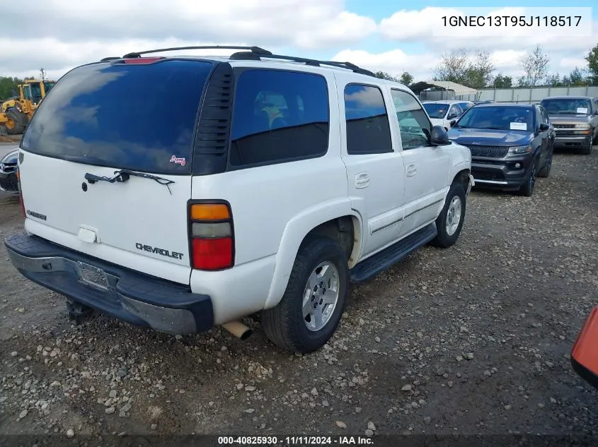 2005 Chevrolet Tahoe Lt VIN: 1GNEC13T95J118517 Lot: 40825930