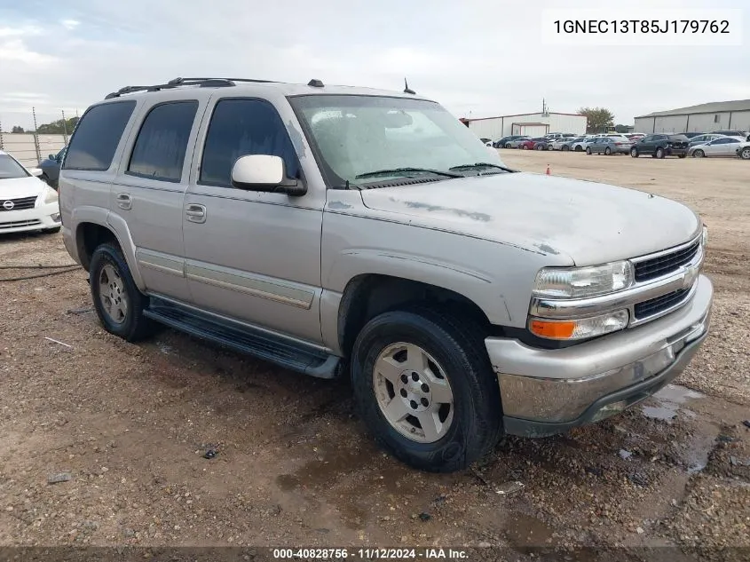 2005 Chevrolet Tahoe Lt VIN: 1GNEC13T85J179762 Lot: 40828756