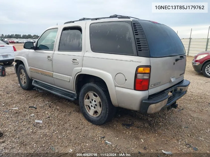 2005 Chevrolet Tahoe Lt VIN: 1GNEC13T85J179762 Lot: 40828756