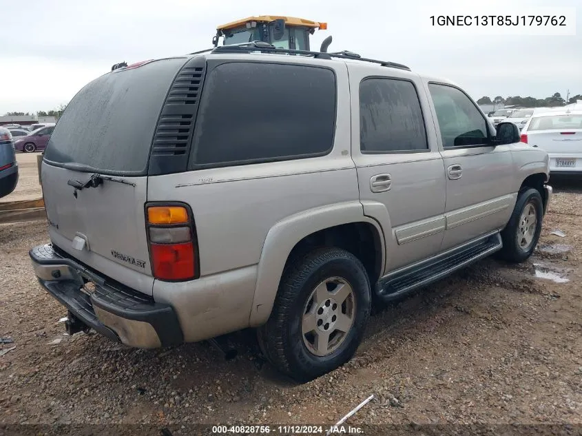 2005 Chevrolet Tahoe Lt VIN: 1GNEC13T85J179762 Lot: 40828756