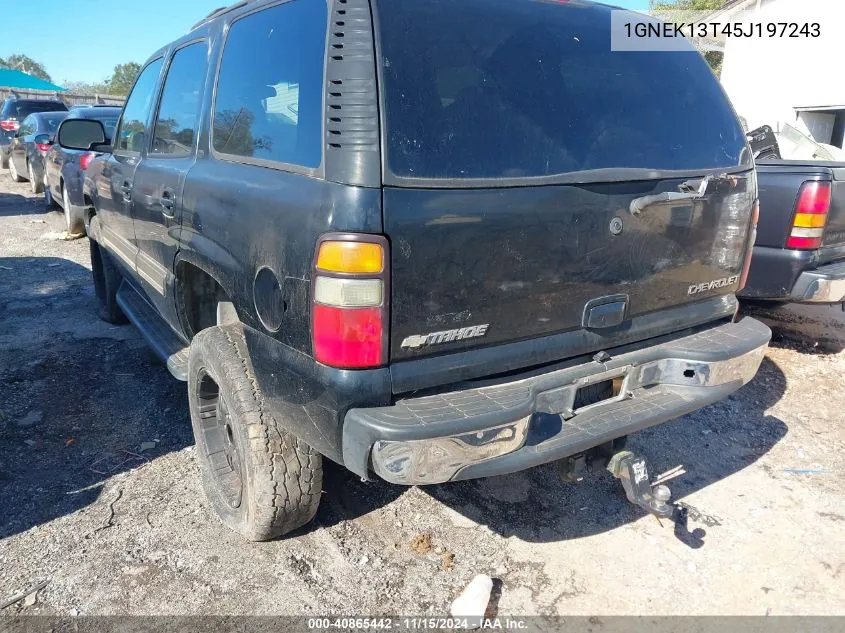 2005 Chevrolet Tahoe Lt VIN: 1GNEK13T45J197243 Lot: 40865442