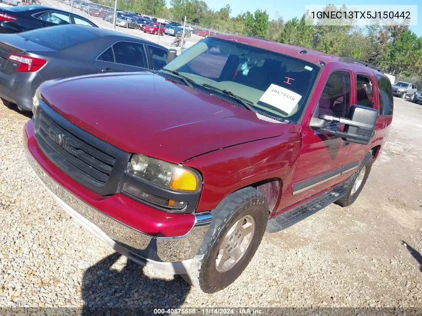 2005 Chevrolet Tahoe Ls VIN: 1GNEC13TX5J150442 Lot: 40875558