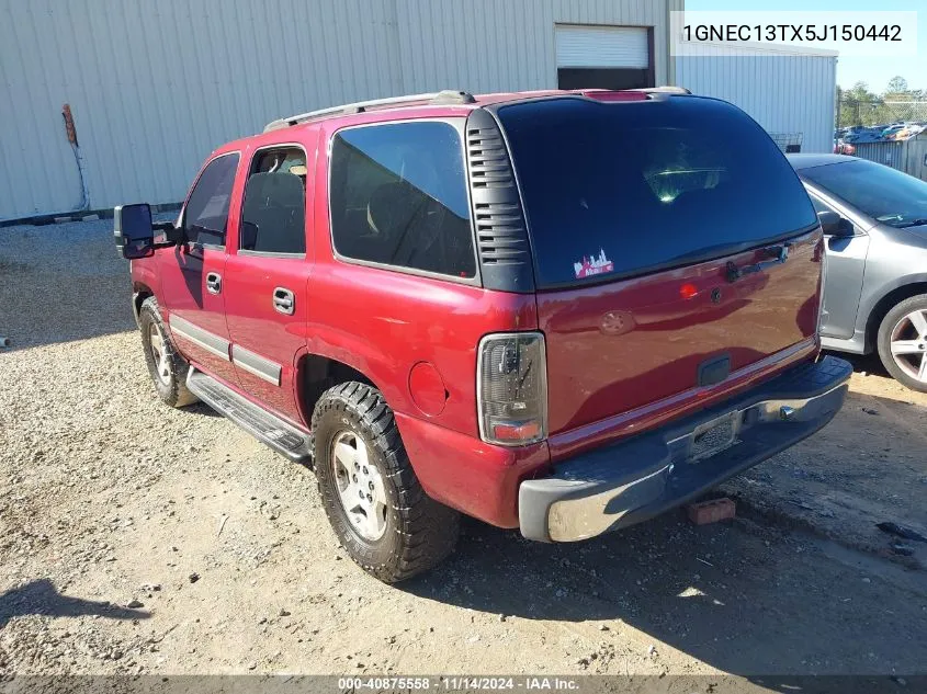 2005 Chevrolet Tahoe Ls VIN: 1GNEC13TX5J150442 Lot: 40875558