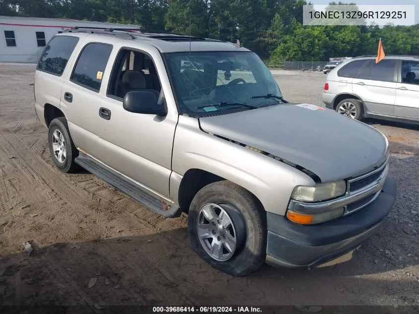 2006 Chevrolet Tahoe Ls VIN: 1GNEC13Z96R129251 Lot: 39686414