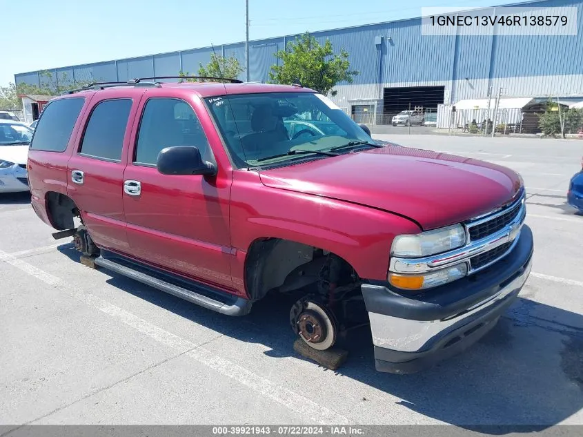 2006 Chevrolet Tahoe Ls VIN: 1GNEC13V46R138579 Lot: 39921943