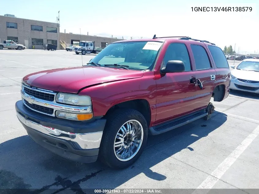 2006 Chevrolet Tahoe Ls VIN: 1GNEC13V46R138579 Lot: 39921943