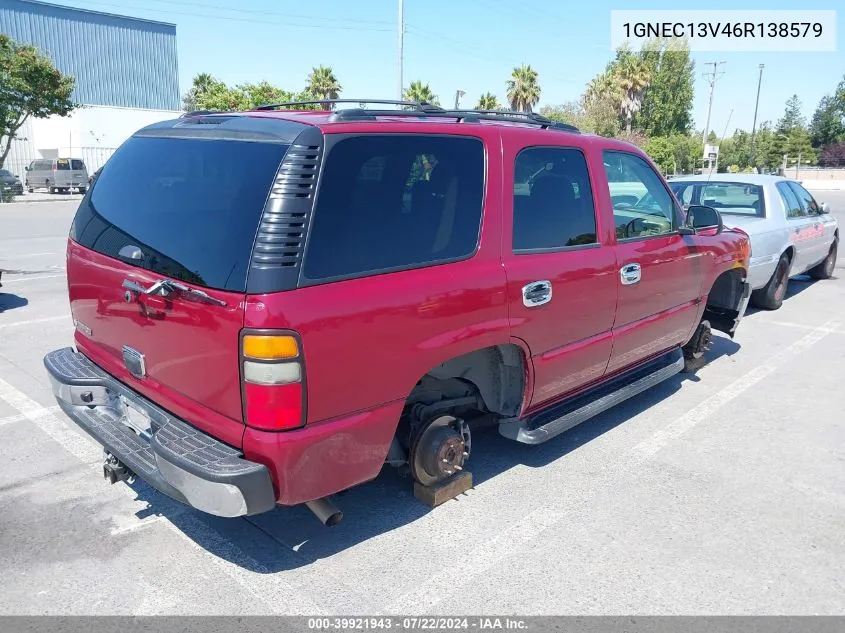 2006 Chevrolet Tahoe Ls VIN: 1GNEC13V46R138579 Lot: 39921943