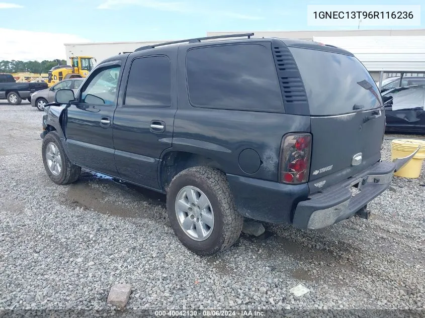 2006 Chevrolet Tahoe Ls VIN: 1GNEC13T96R116236 Lot: 40042130