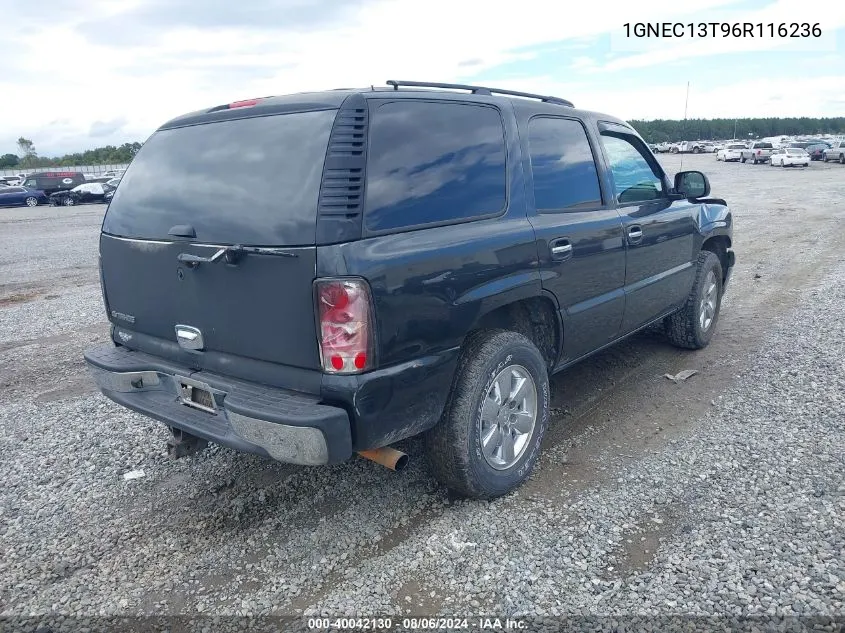 2006 Chevrolet Tahoe Ls VIN: 1GNEC13T96R116236 Lot: 40042130