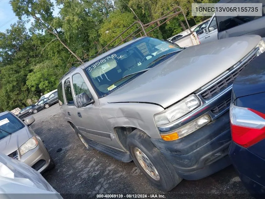 2006 Chevrolet Tahoe Ls VIN: 1GNEC13V06R155735 Lot: 40069139