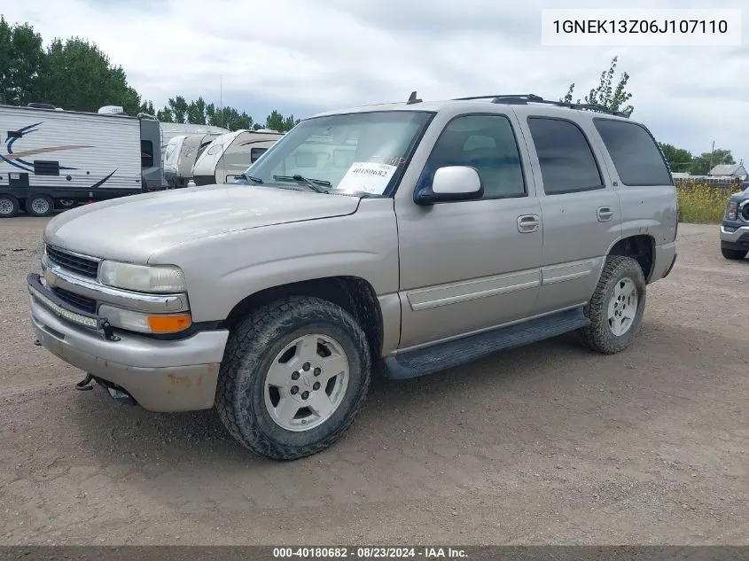 2006 Chevrolet Tahoe Lt VIN: 1GNEK13Z06J107110 Lot: 40180682