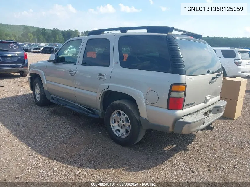 2006 Chevrolet Tahoe Z71 VIN: 1GNEC13T36R125059 Lot: 40248181