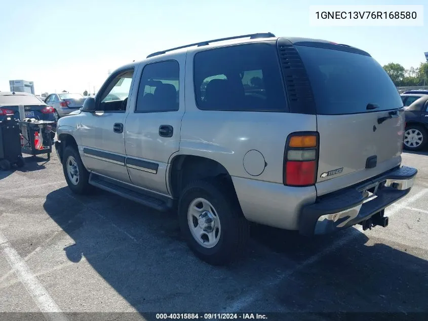 2006 Chevrolet Tahoe Ls VIN: 1GNEC13V76R168580 Lot: 40315884