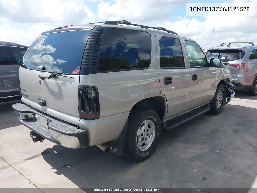 2006 Chevrolet Tahoe Ls VIN: 1GNEK13Z66J121528 Lot: 40317604