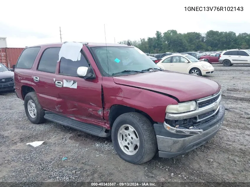 1GNEC13V76R102143 2006 Chevrolet Tahoe Ls