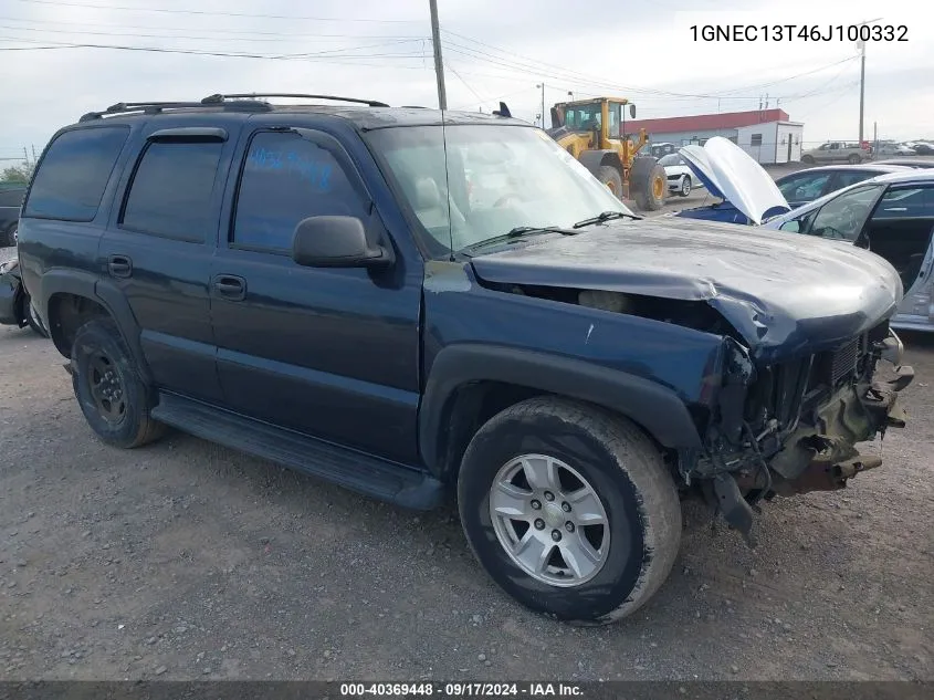 2006 Chevrolet Tahoe Ls VIN: 1GNEC13T46J100332 Lot: 40369448