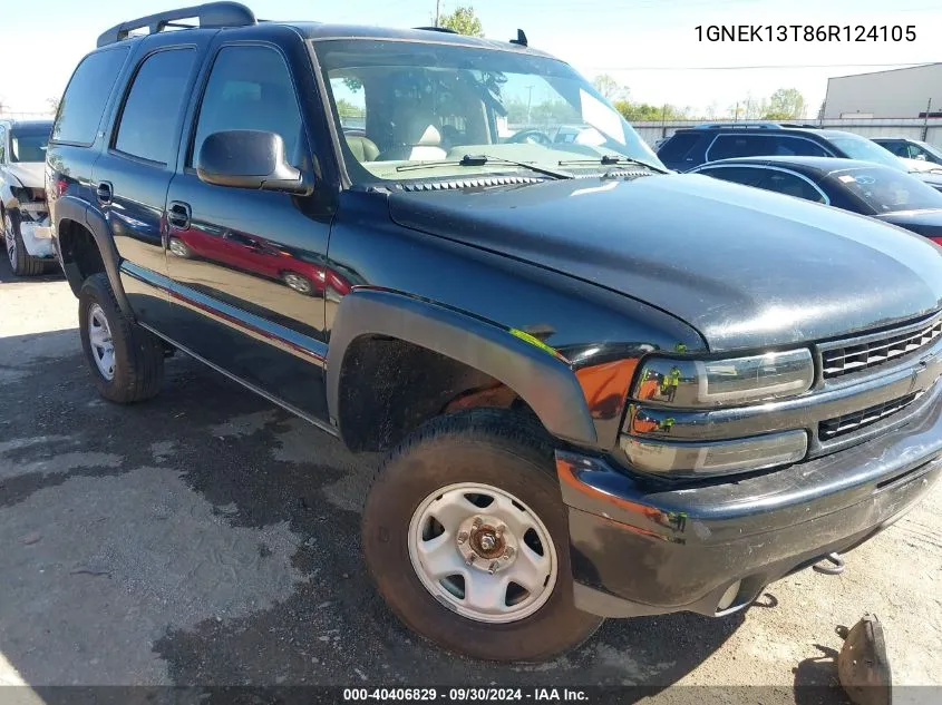 2006 Chevrolet Tahoe Z71 VIN: 1GNEK13T86R124105 Lot: 40406829