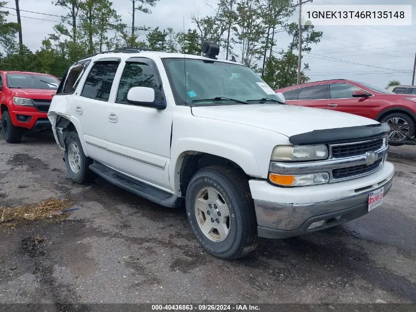 1GNEK13T46R135148 2006 Chevrolet Tahoe Lt