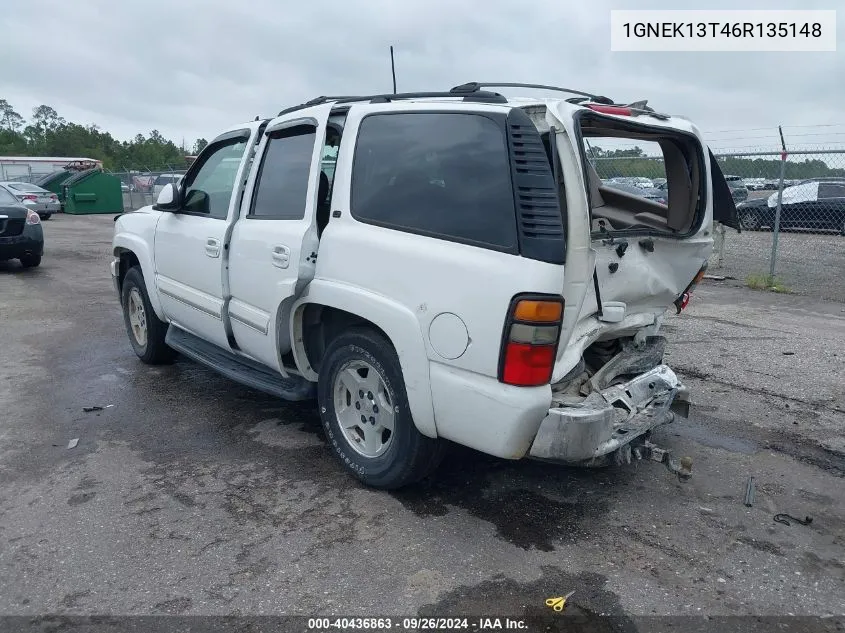 2006 Chevrolet Tahoe Lt VIN: 1GNEK13T46R135148 Lot: 40436863